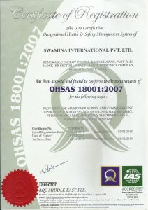 OHSAS CERTIFICATE